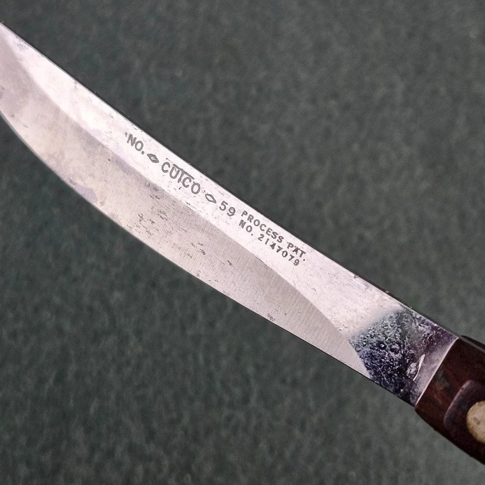 Cutco No. 59 Non-Serrated Table Steak Knife Dark Brown Handle Vintage